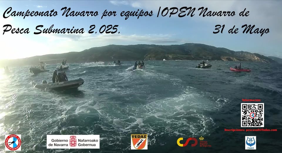 El 31 de mayo se celebrar&aacute; el Campeonato Navarro por Equipos / OPEN Navarro de Pesca Submarina por especies